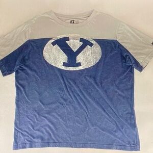 Russell Athletic Blue and Gray Short Sleeve Tee